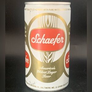 Vintage Beer Can Schaefer Lager Florida Stamp Empty